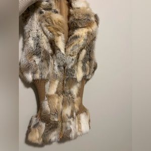Real rabbit vest